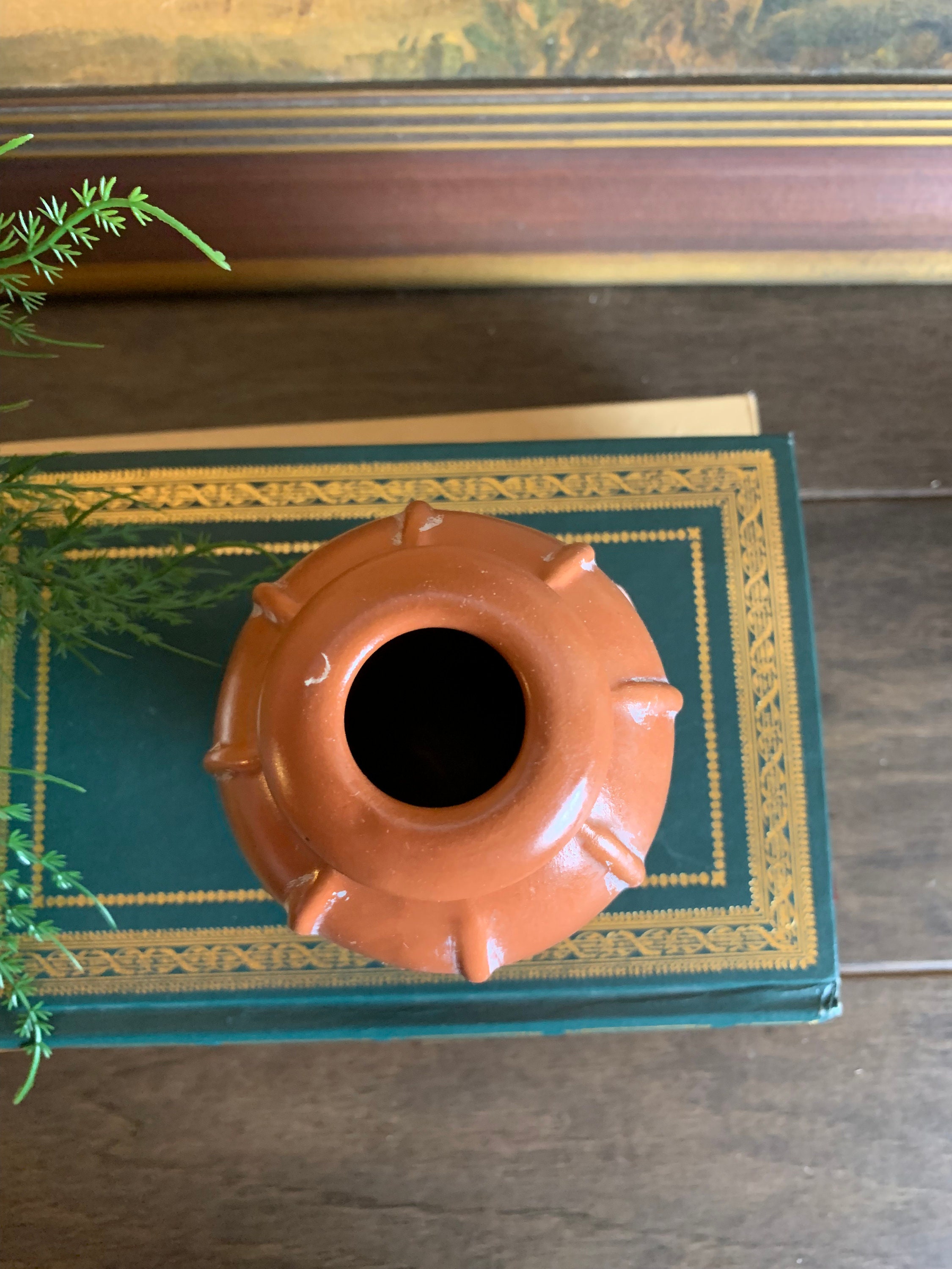 Vintage Tela Flora Terra Cotta Bud Vase 1985 Small Vase Made Etsy