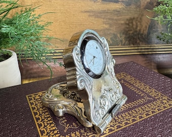 New Silver Sir William & Smith ESTD 1868 Mantel Clock. From Base