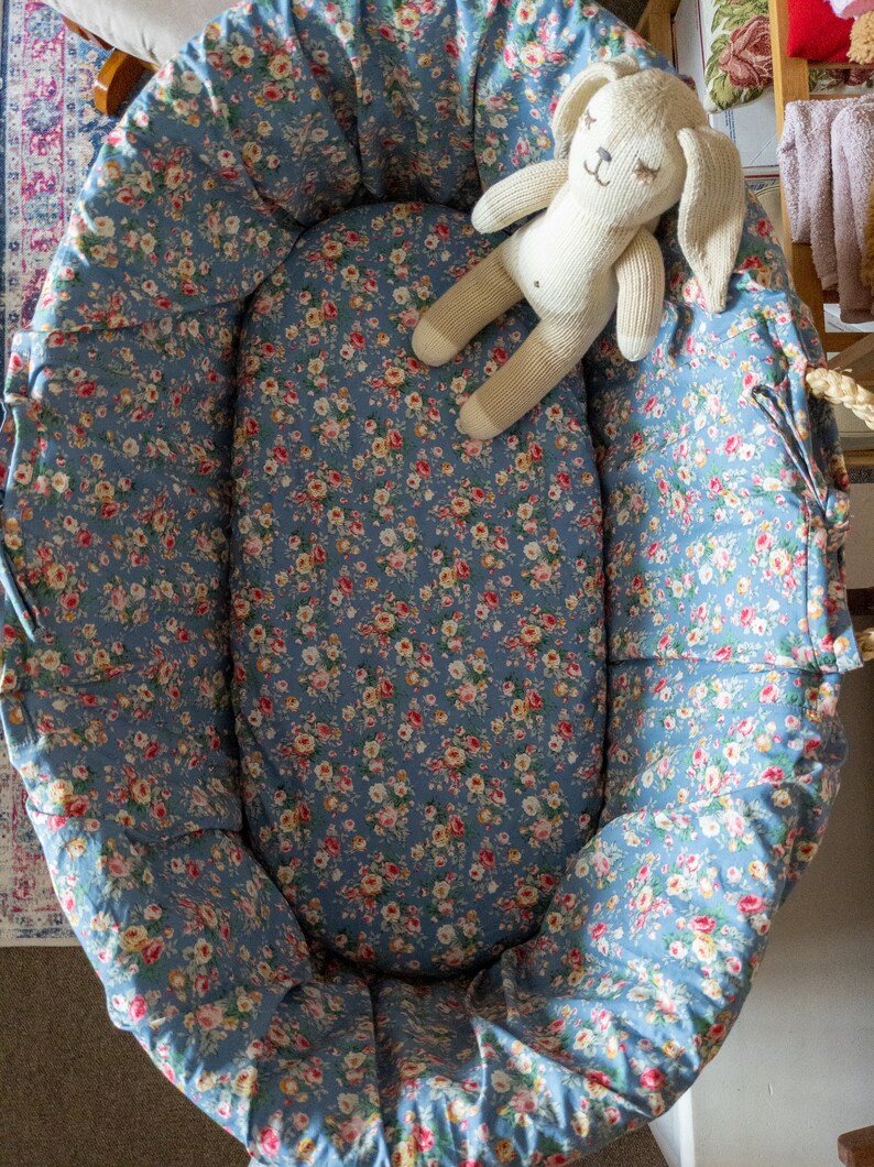 Made to Measure Moses Basket Liner With Mattress Cover floral