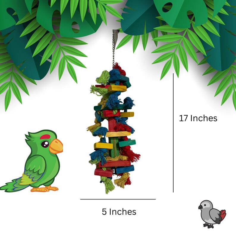 Wooden Parrot Toy for Conures Eclectus African Greys and Etsy