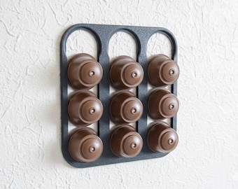 Coffee Pod Holder for 9 Dolce Gusto capsules | This capsule dispenser is easy to mount using  included adhesive tape