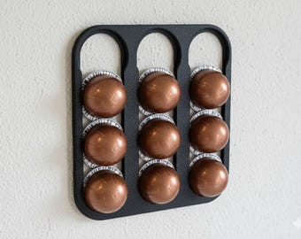 Porte-Capsules Vertuo (Nespresso) - Support Murale/Adhésif Sous Placard - Aluminium, Design Moderne (22x25 Cm) - 13