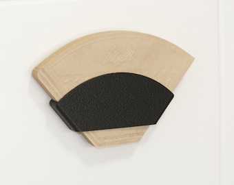 Coffee Filter Holder for Melitta 1x4 filters | Wall-Mounted.  Easy Access and Space Saving