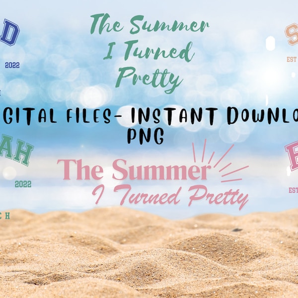 The Summer I turned Pretty inspired- 6 DIGITAL FILES