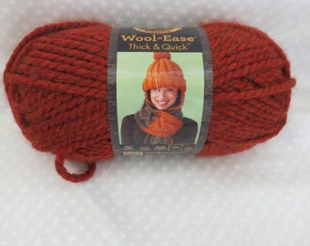 Lion Brand Wool-Ease Thick & Quick Bulky Yarn Available in 2 Colors -  Spice, and Granite