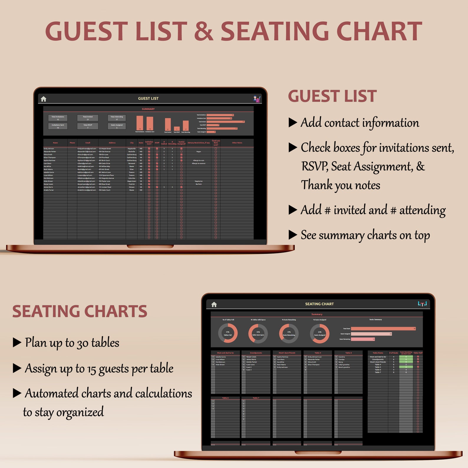 Excel Ultimate Event Planner Bundle Google Sheets Template Digital ...