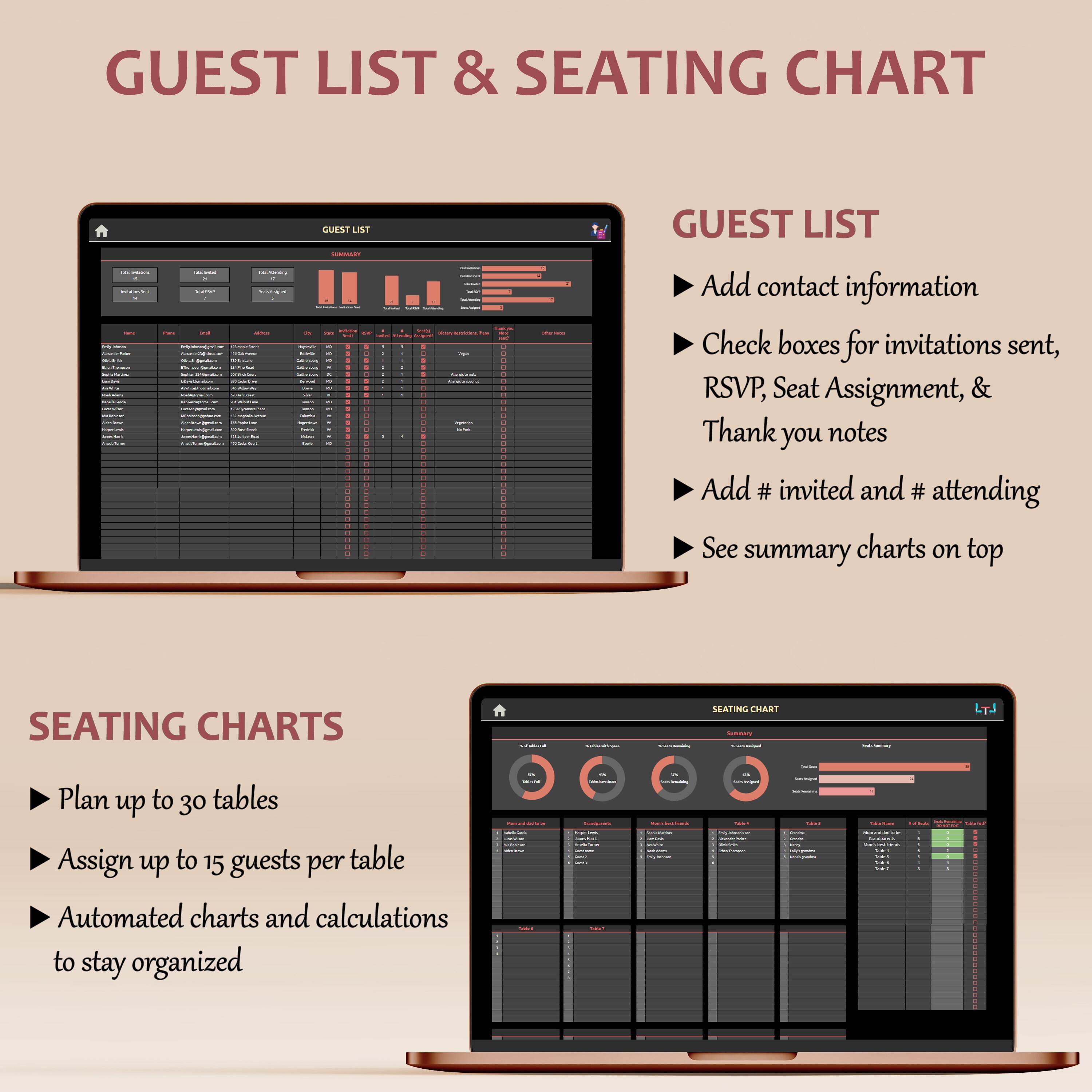Excel Ultimate Event Planner Bundle Google Sheets Template Digital ...