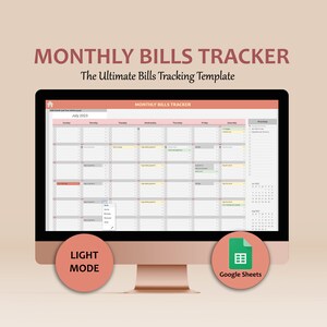bill calendar, bill payment tracker, google sheets bill planner, monthly tracker, bill spreadsheet, bill tracker, digital calendar