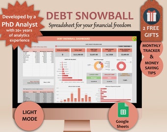 Debt Payoff Snowball Debt Snowball Payoff Tracker Google Sheets Debt Snowball Calculator Student Loan Payoff Mortgage Debt Payoff