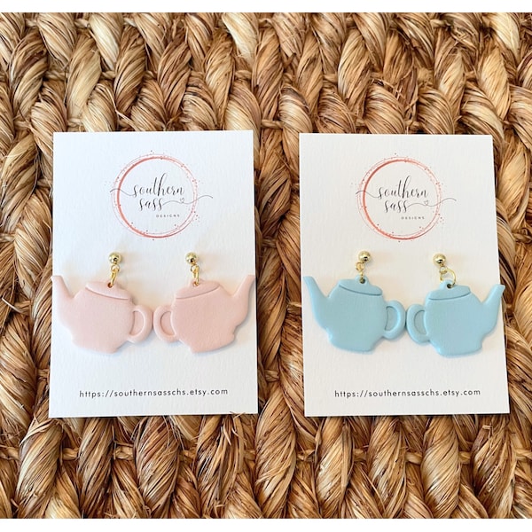 Teapot Clay Earrings