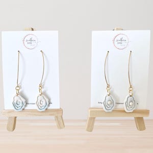 Oyster Dangle Clay Earrings