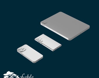Smart Phones and Tablet 1:6 Play Scale Miniature STL & OBJ 3D Print Files