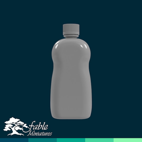 Baby Oil Bottle 1:12 Scale Miniature STL & OBJ 3D Print Files