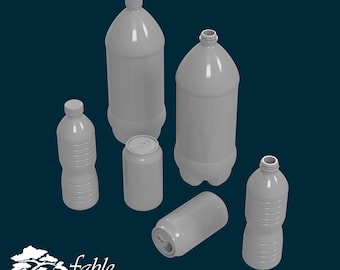 Cans and Bottles 1:6 Play Scale Miniature STL & OBJ 3D Print Files