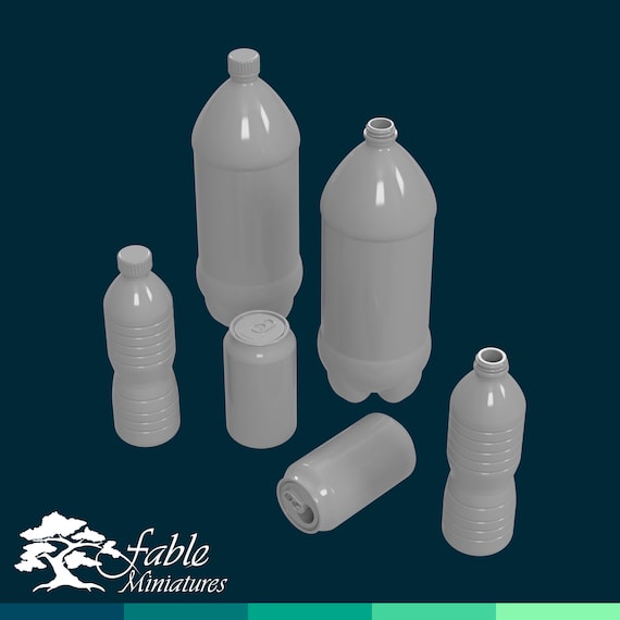 Cans and Bottles 1:6 Play Scale Miniature STL & OBJ 3D Print Files
