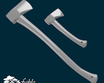 Axe and Hatchet 1:12 Scale Miniature STL & OBJ 3D Print Files