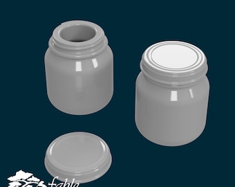 Baby Food Jars 1:12 Scale Miniature STL & OBJ 3D Print Files