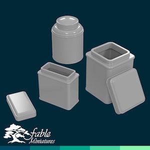Teedosen 1:12 Miniatur STL & OBJ 3D Druck Dateien