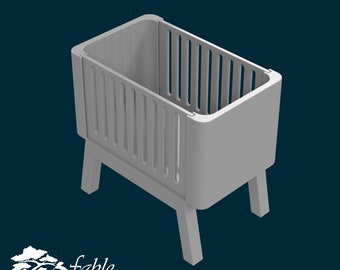 Baby Crib 1:6 Play Scale Miniature STL & OBJ 3D Print Files