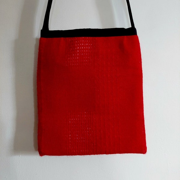 Red Handmade Christmas Bag- practical, durable, seasonal, holiday gifts