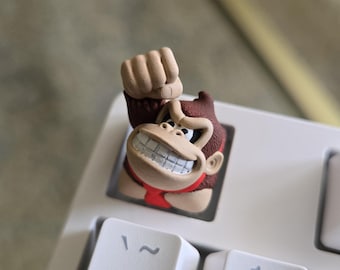 DK Video Game Fanart Keycap - Hand Painted Cute Keycap Designs, Cherry MX