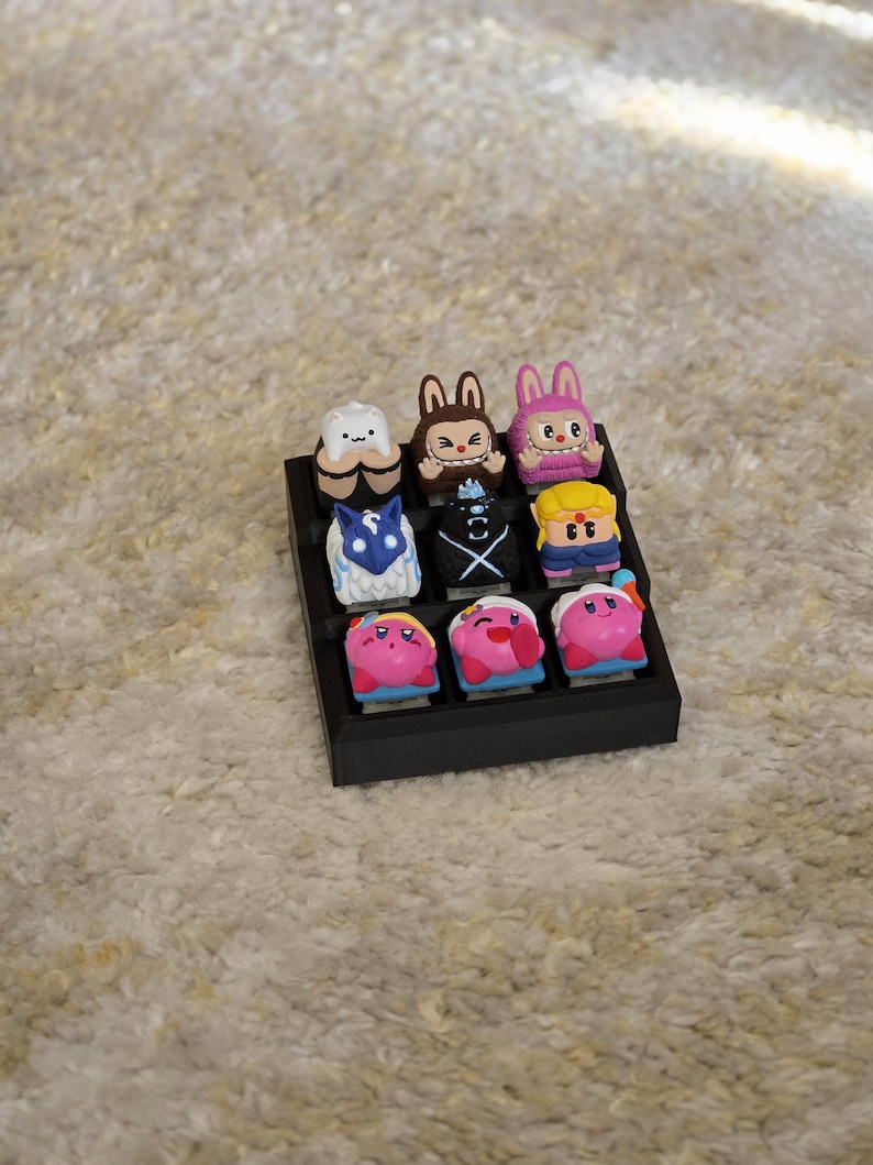 3D Printed Artisan Keycap Display Stand – 9-key Holder With Real MX ...