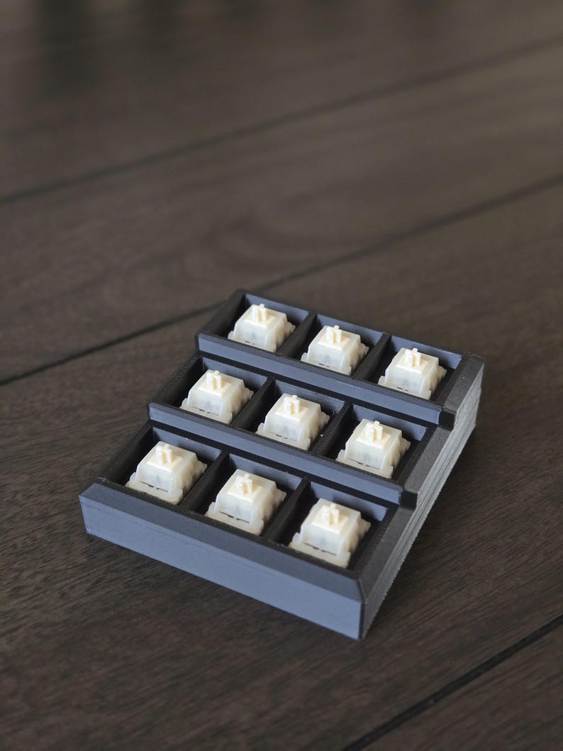 3D Printed Artisan Keycap Display Stand – 9-key Holder With Real MX ...