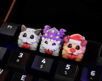 Hand Painted Poro Keycap – Cute Video Game Designs, Cherry MX