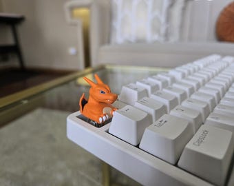 Anime Charizard Keycap - Hand Painted Cute Keycap Designs, Cherry MX