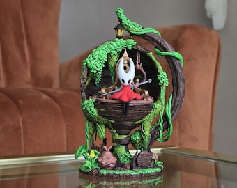 Silksong Hornet Hand Painted Diorama - Miniature Diorama Fan Art - 5" Tall