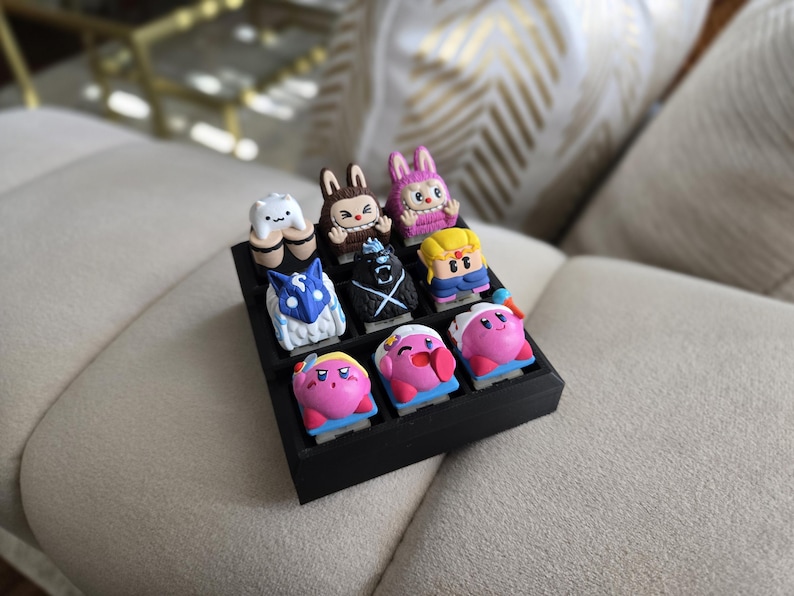 3D Printed Artisan Keycap Display Stand – 9-key Holder With Real MX ...