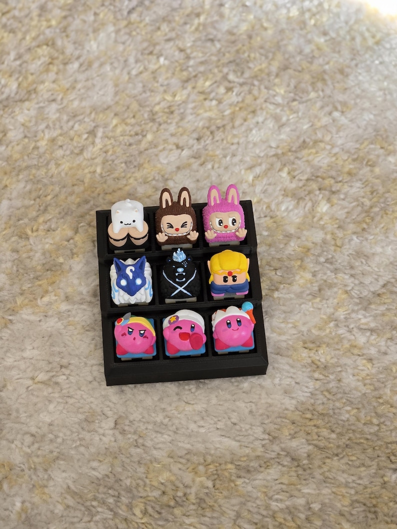 3D Printed Artisan Keycap Display Stand – 9-key Holder With Real MX ...