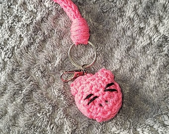 Pink Kitty Key Ring