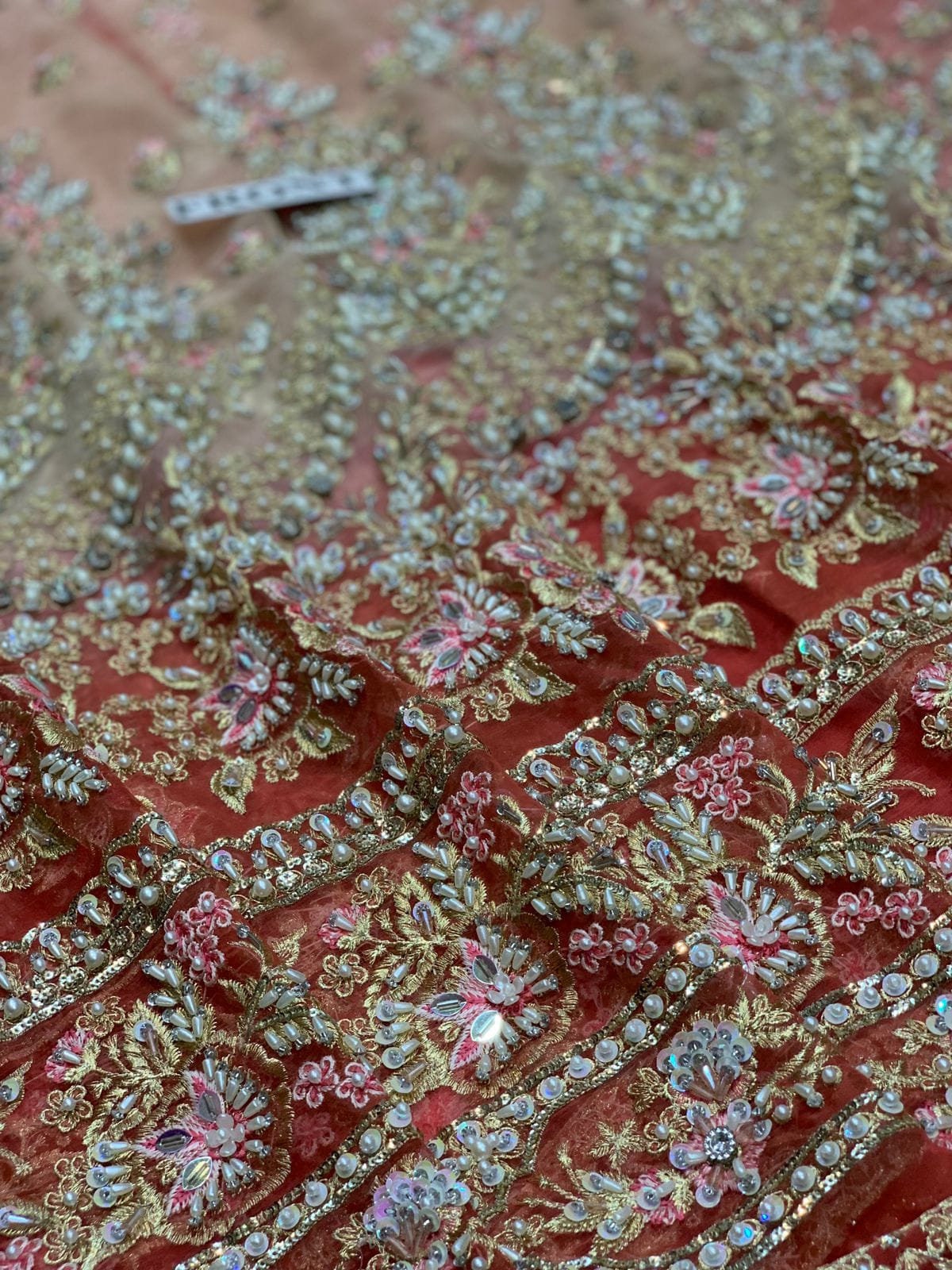 Pakistani Wedding Dress Peach Nikkah Lehnga Maxi Collection Embroidery