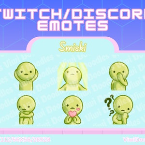 Cute Silly Smiski Emote Pack - Twitch, Discord, Youtube, Stream