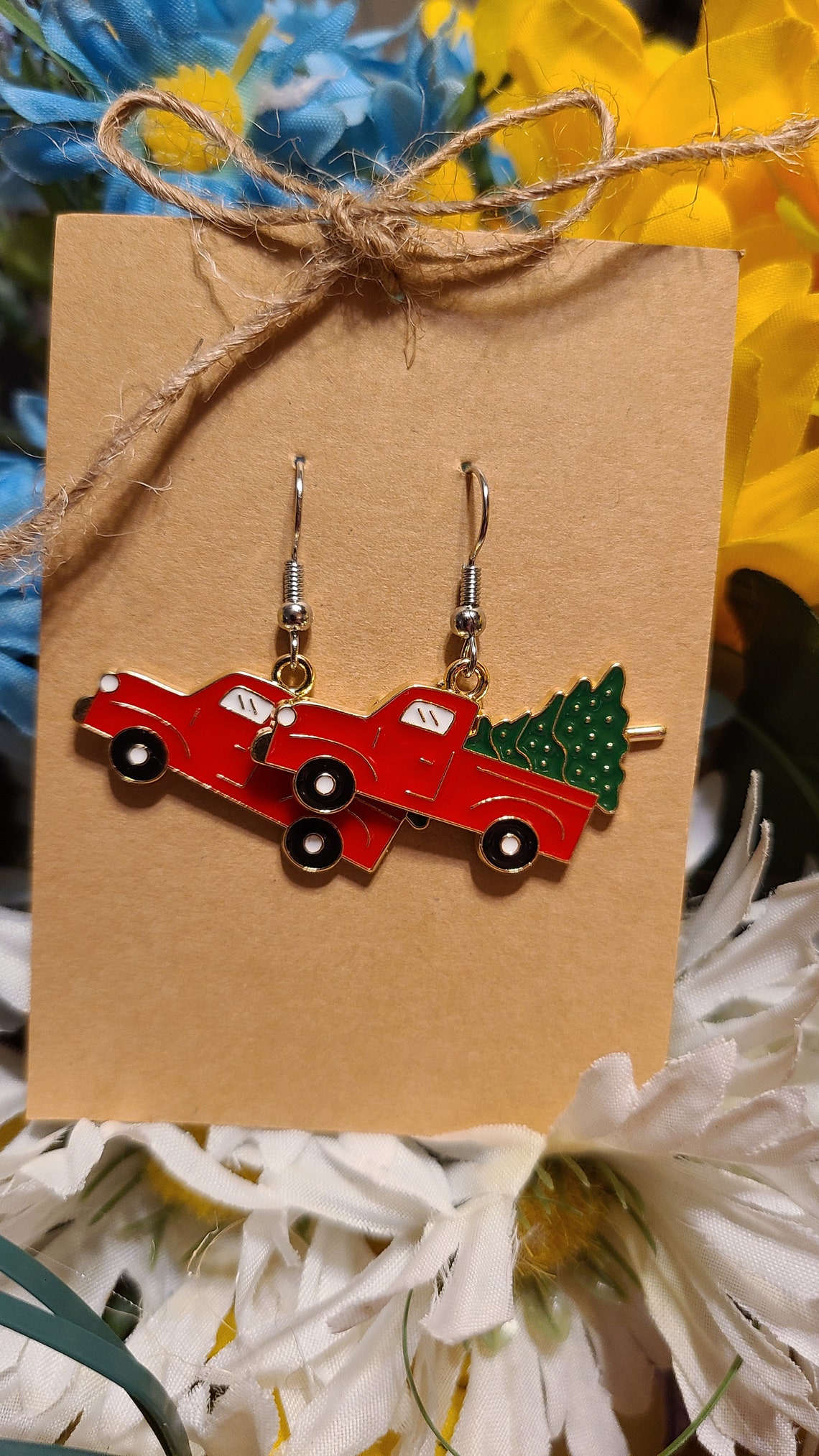 Red Truck Earrings/christmas Earrings/dangle Earrings/gifts Etsy Canada