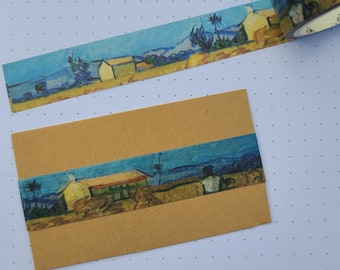 Boerderij landschap washi tape MONSTERS/junk dagboek/plakboek/penpal decor/decoratieve tape/journaling/bujo/bullet journal washi tape/bujo thema's