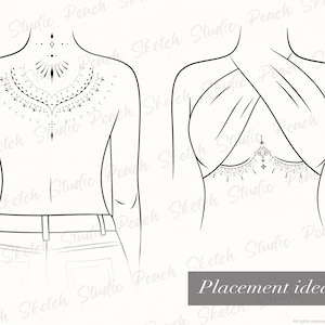 100 Procreate Ornamental Tattoo Stamps, Large Ornate Designs, Fine Line ...