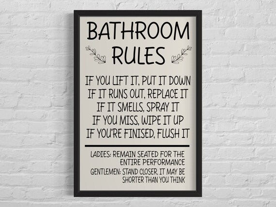 Bathroom Rules Wall Art: Creative Ideas to Elevate Your Space