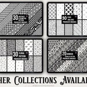 30 Basic Patterns Procreate Pinsel: Polka Dot, Floral Seamless Pattern (Digitaler Download) Bild 10