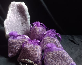 5 Lavender Satchels, moth repellent, air freshener, closet hangers, car fresheners