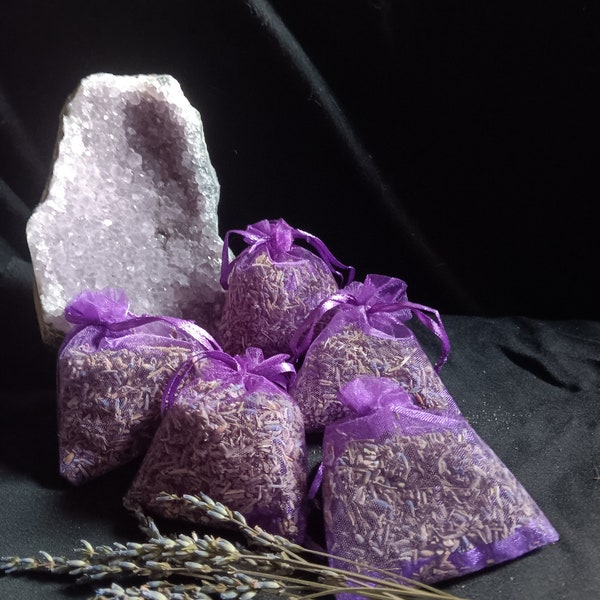 5 Lavender Satchels, moth repellent, air freshener, closet hangers, car fresheners