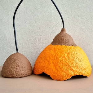 Lampada in cartapesta fatta a mano