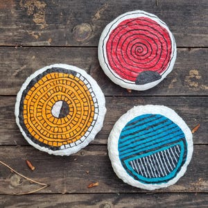 decorazione murale in tre pezzi in cartapesta fatta a mano