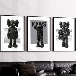 Hypebeast Toys Poster Set of 3 - Minimalist Hypebeast Decor, Hypebeast Prints, Luxury Hypebeast Figure Wall Art, Printable Art for Boyfriend