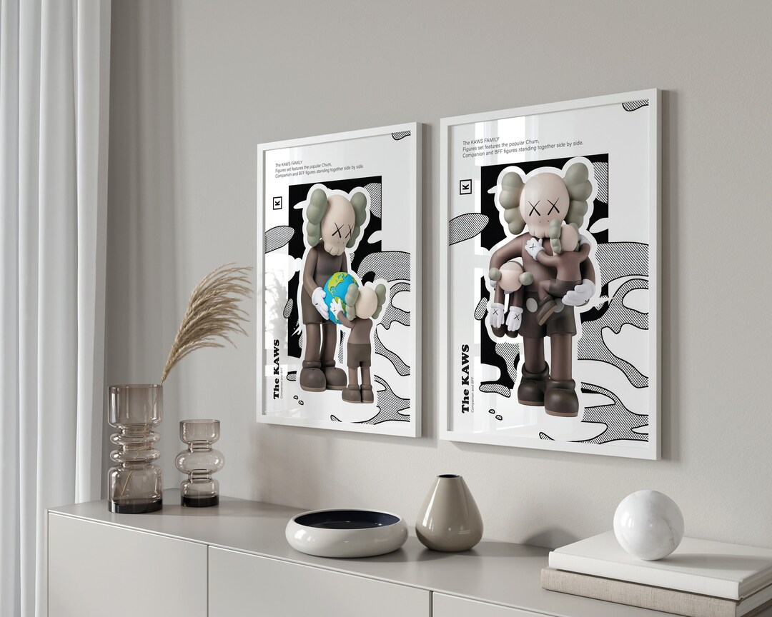 Hypebeast Kaws Figure Wall Art,hypebeast Decor,hypebeast Toys Poster,hypebeast Home Decor