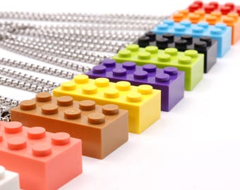 2x4 LEGO® Brick Necklace -  Made with Genuine New LEGO® Bricks - Handmade to Order.