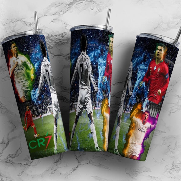 Ronaldo cr 7 Straight Skinny Tumbler wrap 20 oz & 30 oz Sublimation Wrap | PNG Digital File | INSTANT DOWNLOAD png ronaldo design