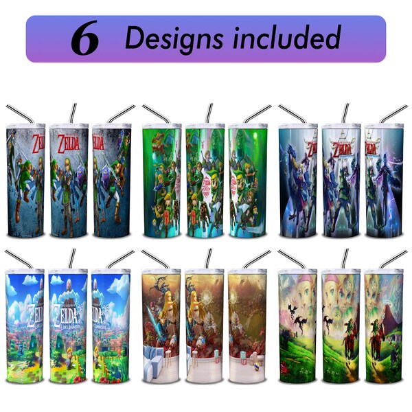 Legend of Zelda Tumbler Wrap PNG Sublimation Prints | Link Tumbler Template | #Zelda Tumbler Wrap #Zelda Tumbler, Princess Zelda PNG Design