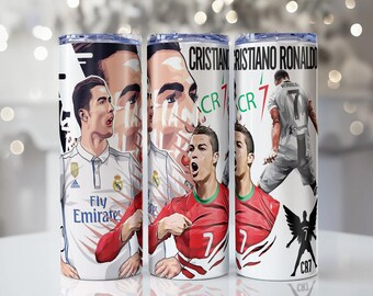 Ronaldo cr 7 Straight Skinny Tumbler wrap 20 oz & 30 oz Sublimation Wrap | PNG Digital File | INSTANT DOWNLOAD